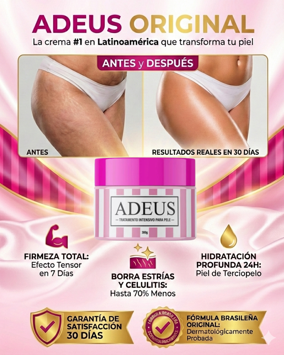 CREMA ADEUS ORIGINAL® 2x1: Piel Firme y Sin Estrías - Todo y mas