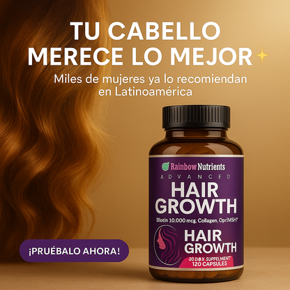 HAIR GROWTH® 120 CAPS: ¡FRENA LA CAÍDA Y REACTIVA EL CRECIMIENTO DE TU CABELLO! - Todo y mas 