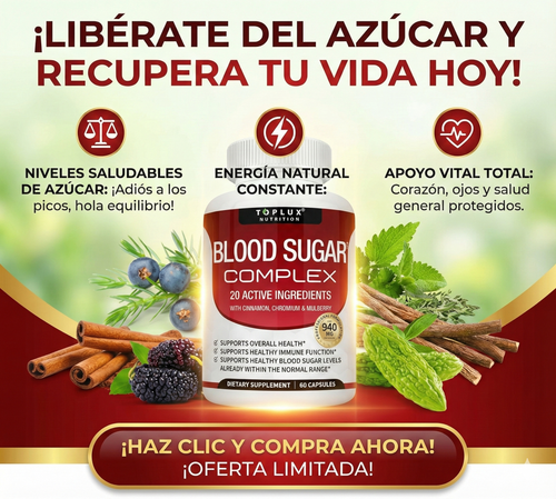BLOOD SUGAR COMPLEX® (60 CÁPSULAS) – ¡BIENESTAR METABÓLICO DIARIO!